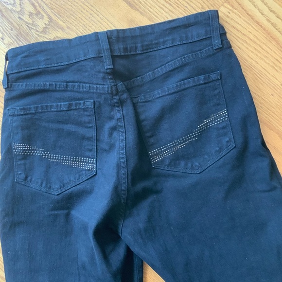 NYDJ slim straight leg cut mid rise black jean - Picture 6 of 6